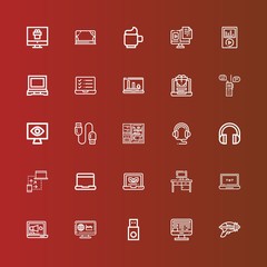 Editable 25 portable icons for web and mobile