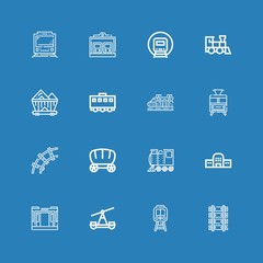 Fototapeta premium Editable 16 railroad icons for web and mobile