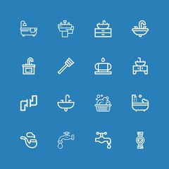 Editable 16 plumbing icons for web and mobile