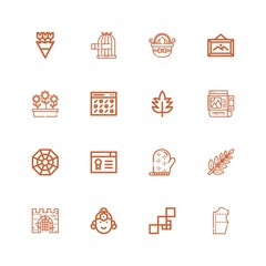 Editable 16 ornament icons for web and mobile