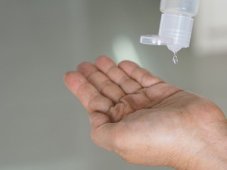 Use a hand wash gel to prevent germs protect virus covid 19