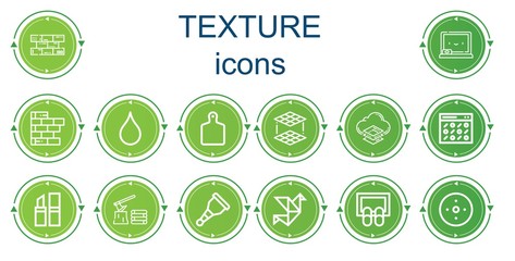 Editable 14 texture icons for web and mobile