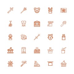 Editable 25 circus icons for web and mobile