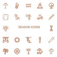 Editable 22 season icons for web and mobile