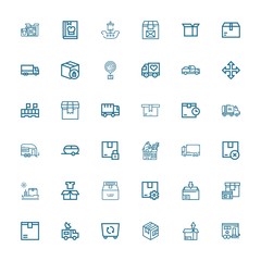 Editable 36 delivering icons for web and mobile