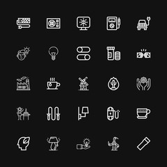 Editable 25 energy icons for web and mobile