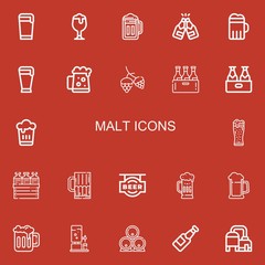 Editable 22 malt icons for web and mobile