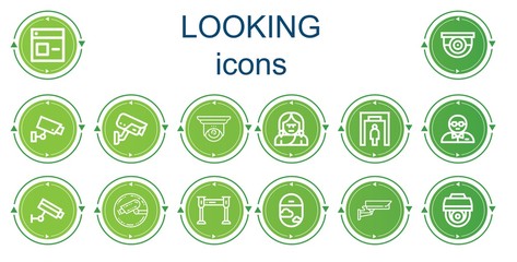 Editable 14 looking icons for web and mobile
