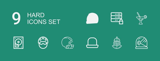 Editable 9 hard icons for web and mobile