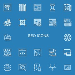 Fototapeta na wymiar Editable 22 seo icons for web and mobile