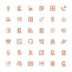 Editable 36 customer icons for web and mobile