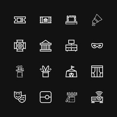 Editable 16 show icons for web and mobile