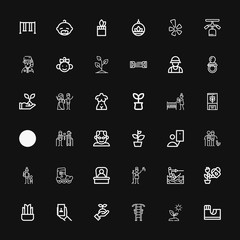 Editable 36 young icons for web and mobile