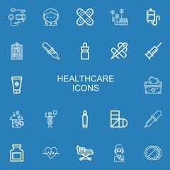 Editable 22 healthcare icons for web and mobile