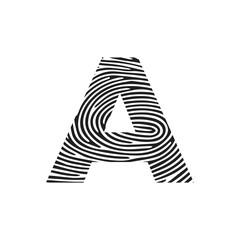 a Vector Letter base logo. Initial letter a vector Icon Fingerprint Concept