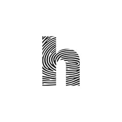 Initial letter h vector Icon Fingerprint Concept. h Vector Letter base logo
