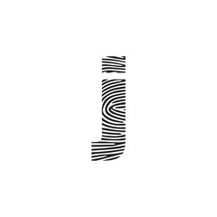 Initial letter j vector Icon Fingerprint Concept. j Vector Letter base logo