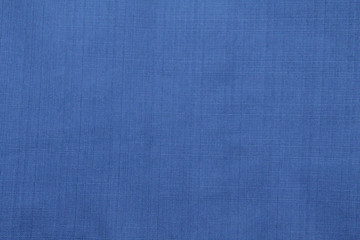 Blue polyamide outer fabric material of a sports winter jacket.