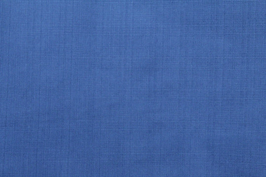 Blue polyamide outer fabric material of a sports winter jacket.