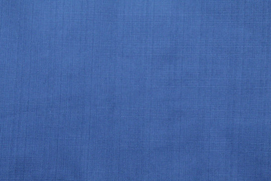 Blue polyamide outer fabric material of a sports winter jacket.