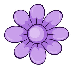 Single flower in purple