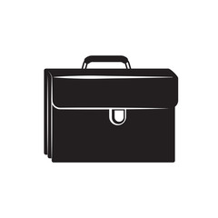 the portfolio icon is black on an isolated white layer. Vector image