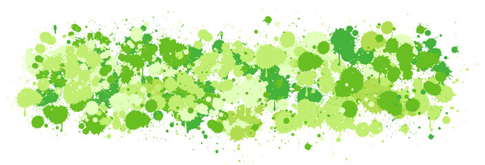 Green watercolor splash on white background