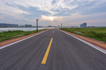 Fototapeta premium Beautiful scenery of Shanghai, China, city night, fireworks scene.