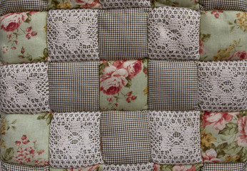 Texture of Vintage retro Chair Cushions in close up.