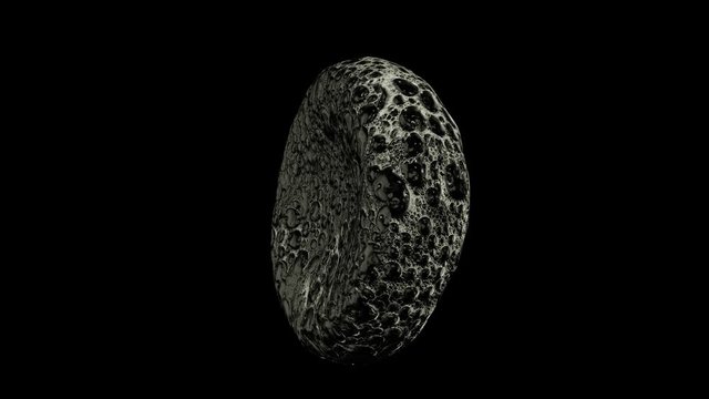 Dying Human Cell roatating in loop mode with alpha channel animation 3D rendering of human cell death rotates in loop mode with transparent background