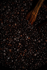 abstract background and detail coffee beans original process