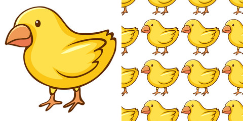 Seamless background design with little chicks