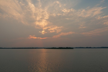 Naklejka premium Beautiful Chinese natural landscape, water resources protection, environmental protection, sewage treatment.