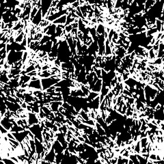 Grunge background black and white seamless. Abstract monochrome texture. Chaotic pattern monochrome
