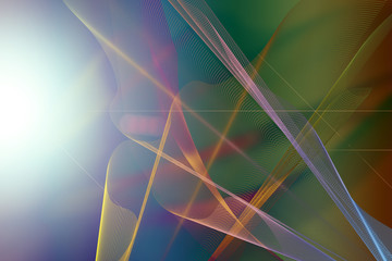 線で描くヴィヴィットカラーのワイヤーメッシュのアブストラクトのバックグラウンド