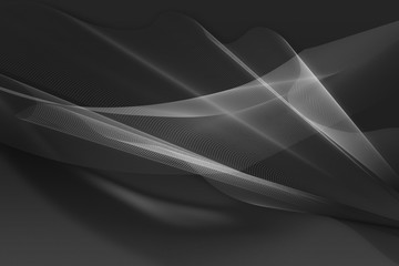 線で描くモノクロのワイヤーメッシュのアブストラクトのバックグラウンド
