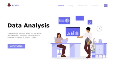 Data Analysis Vector Illustration Concept, Suitable for web landing page,  ui, mobile app, editorial design, flyer, banner, and other related occasion