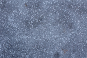 Ice on the lake. Close-up of a frozen lake