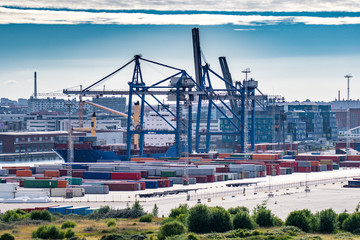 Containerterminal im Hafen von Kopenhagen