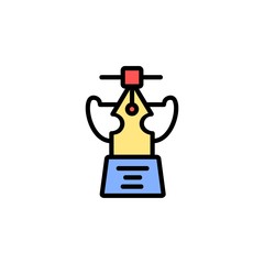 creative award icon. online learning icon. perfect for application, web, logo and presentation template. icon design filled line style