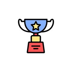 best award icon. online learning icon. perfect for application, web, logo and presentation template. icon design filled line style