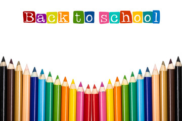Colorful pencils border.