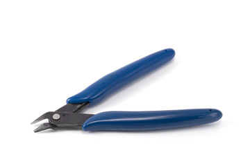 Obraz premium side cutters with blue handle isolated