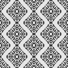 Seamless pattern - black and white. Retro style. Wallpaper texture, vector image