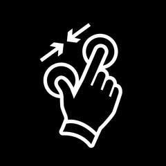 Obraz premium hand pinch gesture icon