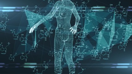 Human Metabolism body energy animation render