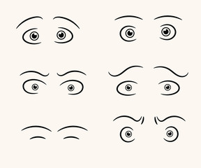 Eye character anime free vector