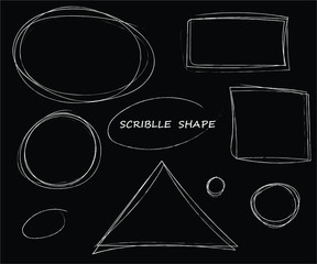 Hand drawing circle or shape collection 