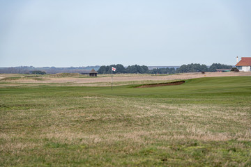 Fototapeta na wymiar Royal st Georges golf course Sandwich Kent home of the 2020 Open tournament