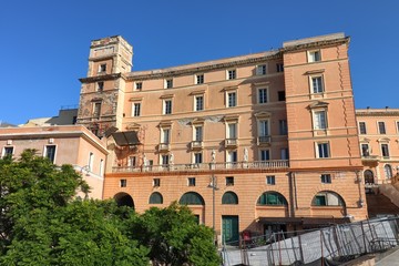 Facade of Palazzo Boyl, Cagliari, Sardinia, Italy
